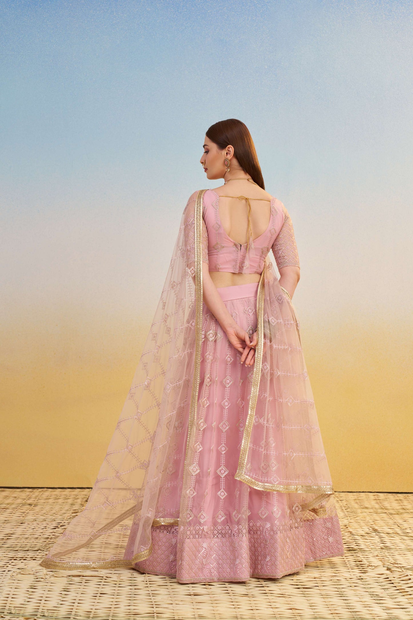 Pink Sequined Wear Lehenga Choli