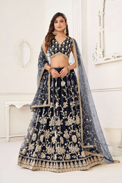 Black Sequins Embroidered Lehenga Choli