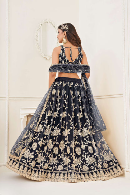 Black Sequins Embroidered Lehenga Choli