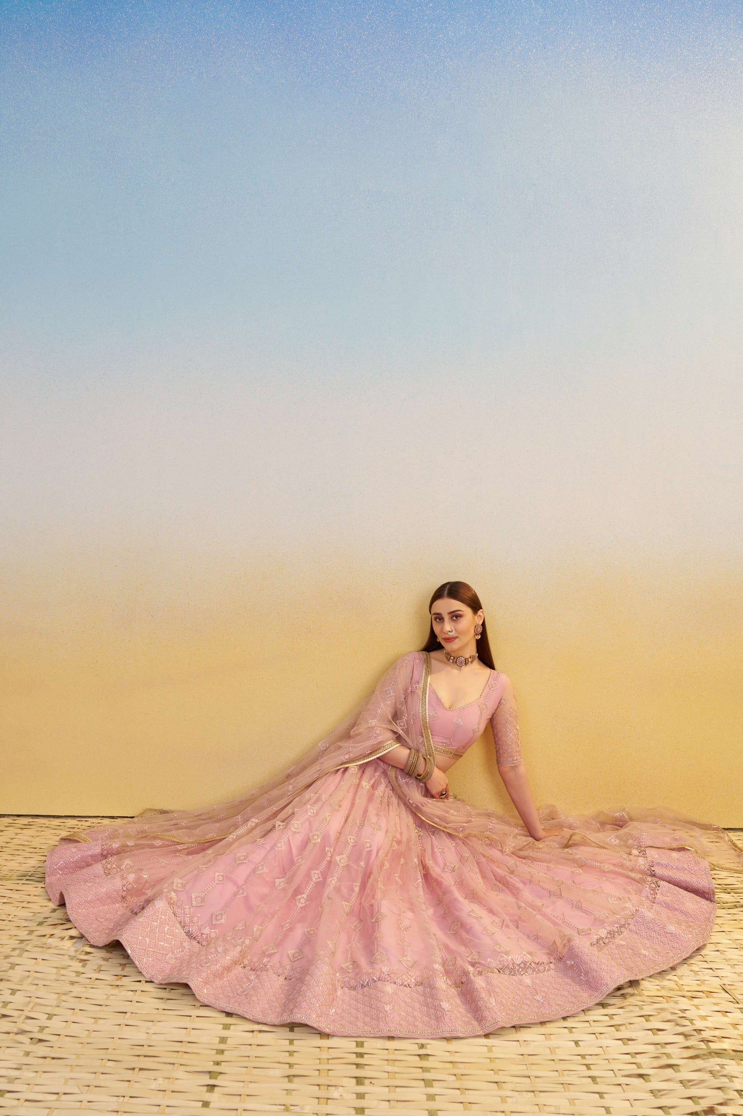Pink Sequined Wear Lehenga Choli