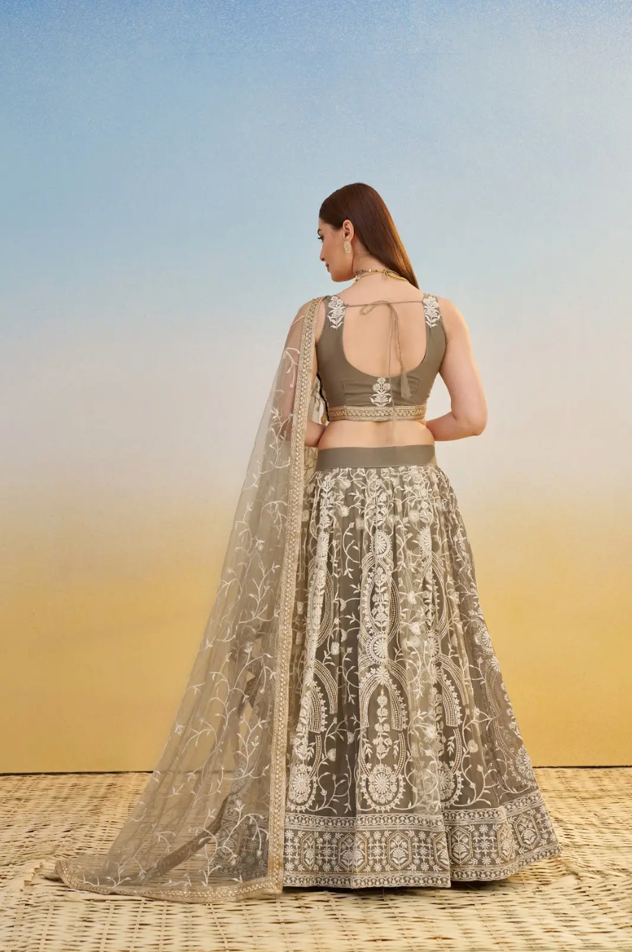 Ivory Embroidered Lehenga Choli